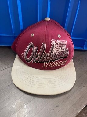 Oklahoma Sooners Maroon and Cream Snapback Hat